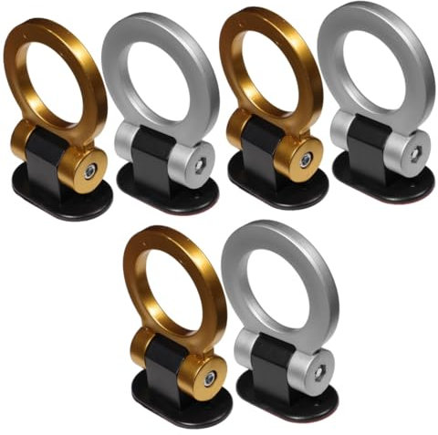 GLEAVI 6stücke Dekorative Abschlepphaken Für Stilvolle Zugringe Verschönerung Von Fahrzeugen Leicht Zu Installieren Einsetzbar Gold Und Silber