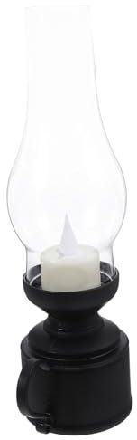 FUNOMOCYA Vintage Kerosene Lampe Retro Elektronische Tischlampe Dekorative Kerzenlampe Für Weihnachten Halloween Und Events Elegantes Wohnaccessoire Große Ohne Batterie