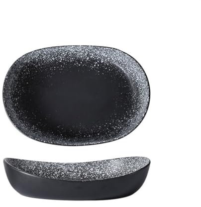FAJNUZI2024 Baking Dish High-temperature Resistant Baking Tray Household Dish Plate Steamed Fish Baked Rice Dinner Plate Oven Microwave Heating Utensils Casserole Dish(Gris,8inches)