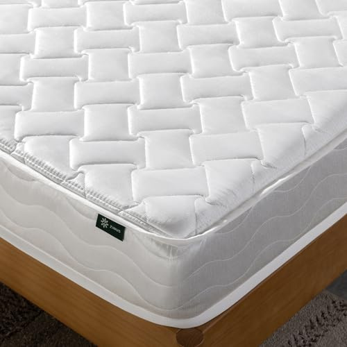 ZINUS Matelas Bonnel Spring en Mousse à mémoire de Forme, Blanc, 190 x 90 cm