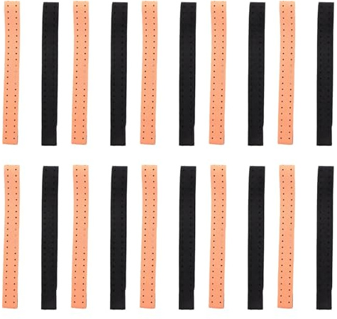 Eoslcusmvl 20 Piezas de Brazalete de Repuesto Ajustable Y Transpirable Correa Suave para Monitor de Frecuencia Cardíaca - (Negro + Naranja)