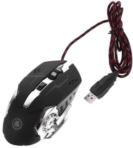 NUOBESTY Souris de Jeu Ergonomique USB X9 6d en Abs, Rétroéclairage RGB | Patins Antidérapants et Résistants à L’usure, Usage Bureau sur Ordinateur, Coloris Noir