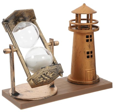 SEWOART Retro Sanduhr aus Kunststoff in Goldfarbe Multifunktionale Vintage Dekoration für Wohnzimmer und Besondere Anlässe Künstlerische und Filigrane Tischdekoration