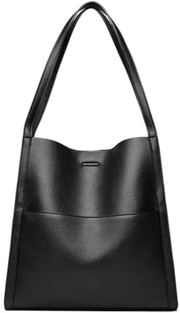 GOIACII Umhängetasche Damen Tote Bag Tragetasche Leder Sling Bag Crossbag Umhängetasche Hobo Große Kapazität Schwarz