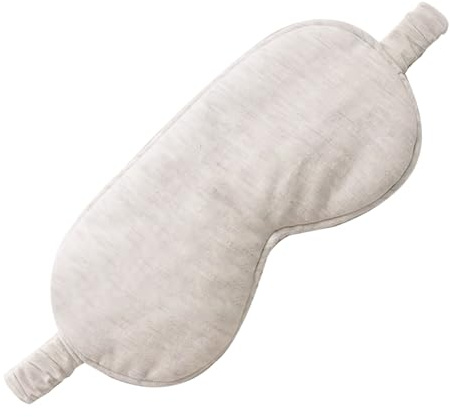Augenmasken zum Schlafen, beige Schlafmaske aus Bio-Baumwolle, leicht und bequem, elastische Augenmaske zum Schlafen in der Nacht, auf Reisen, geeignet für Männer und Frauen