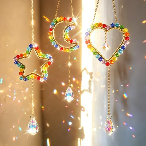Sonnenfänger DIY-Maker-Kit (kann 6 Stück hergestellt Werden) | Bunter Kristall Sonnenfänger, Regenbogenkristall-Anhänger für die Dekoration des Hausgartens