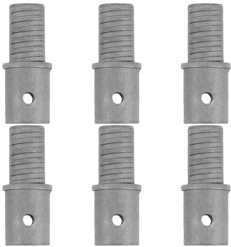 Levemolo 6pcs Threaded Broom Handle Adapter - Thread Pole Connector - Metal Tip - Extension Pole Adapter for Broom Handle Repair