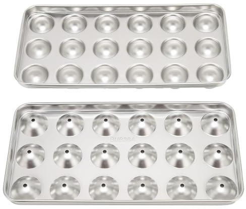 Stampo per vassoio del ghiaccio, sfera di raffreddamento per cubetti di ghiaccio in acciaio inossidabile 304 a 18 slot con coperchio Vassoio congelatore decorativo rotondo