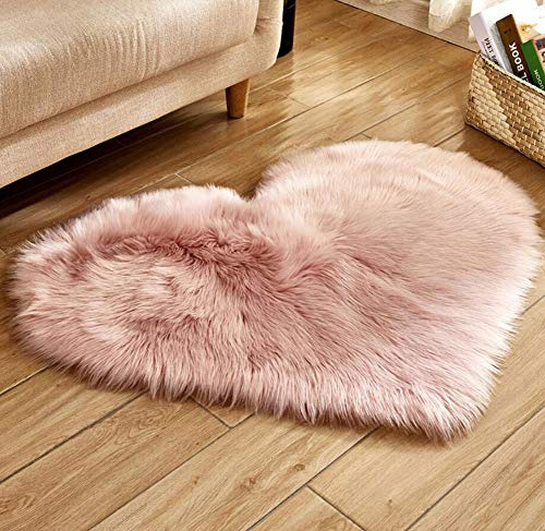 Faux Lammfell Teppich Kunstfell Matte Sofa-Deco 29 (Rosa, 70 * 90)