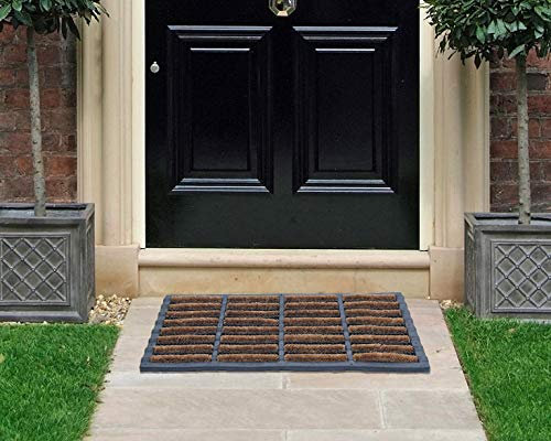 Coco & Coir Door Mat | Outdoor | Heavy Duty Weather Resistant Front Doormat (Tough Guy 45 x 75 cm)
