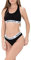 Vincenzo Bellini Damen Unterwäsche 3er Set - Schwarz – Bestehend aus Bralette und Strings- Hochwertige Baumwolle, Atmungsaktiv & Komfortabel, Perfekt für Sport & Alltag (M)