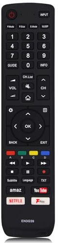 MYHGRC Replacement Hisense TV Remote Control EN3G39 for Hisense Smart LED LCD TV - No setup required