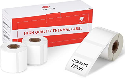 Phomemo M110 Lot de 3 rouleaux de 30 x 20 mm pour étiqueteuse Phomemo M110/M200, code barres, nom, prix, etc.