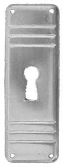 Antikhof Möbelbeschlag Jugendstil Messing geprägt,Größe:2,8x8,3cm,Bestellnummer JML 99, Silbergrau