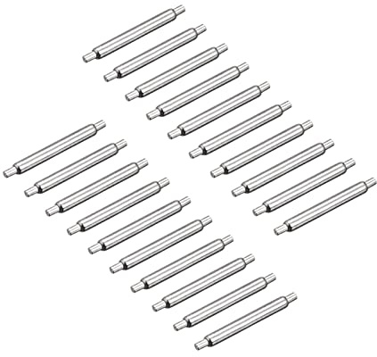 uxcell 20pcs Watch Band Pin 8mm Stainless Steel Spring Bar Pins 1.2mm Dia for Connects The Watch Strap to The Watch Case or Clasp