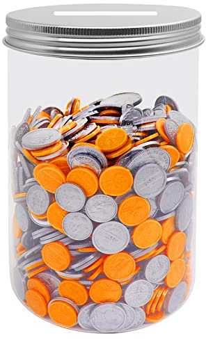 Mczcent Sparschwein Groß, Sparbüchse Transparent für Münzen, Spardose Groß Plastik Durchsichtig, Grosse Spardosen Piggy Coin Money Saving Bank Münzen Jar Box für Jungen Mädchen Kinder Erwachsene, XL