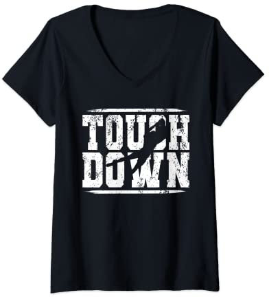 Femme Équipement d'entraînement de football américain T-Shirt avec Col en V