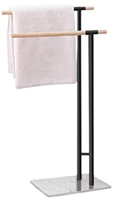 Handtuchhalter Handtuchstange Handtuchregal 2-armiger Handtuchständer, Freistehender Badetuchhalter, Metall-Handtuchhalter, Stabiler, Schwerer Handtuchhalter Auf Marmorbasis Handtuchständer Handtuch H