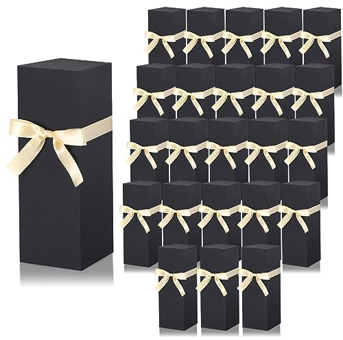 Qilery Lot de 24 boîtes cadeaux pour sublimation avec ruban pour presse à chaleur de 350 ml, 591 ml, 880 ml (noir)