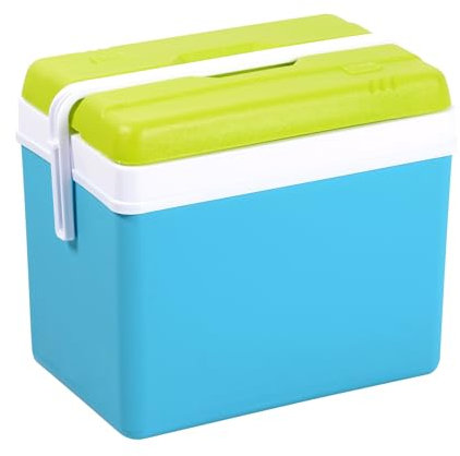 Kühlbox aus Kunststoff 24 Liter - türkis - Outdoor Thermobox mit Tragegriff - Kühltasche Isoliertasche Thermo Behälter für Camping Picknick Festival Garten