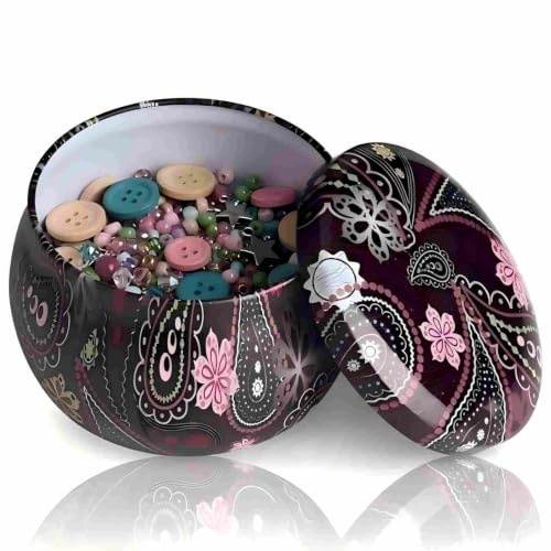 ANKROYU Mini Aufbewahrungsbox aus Weißblech, Leere Metall Weißblechdosen mit Deckel, Runde Aufbewahrungsbox Kleine, Teebox für Küche Zuhause, Metall Aufbewahrungsdosen für Süßigkeiten DIY(ZU)