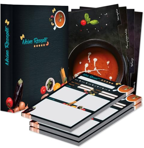 PRICARO Rezeptordner Komplett-Set Buon Appetito zwei, A4, 8 teilig