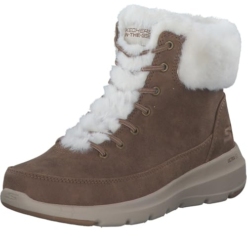Skechers Dam Glacial Ultra Wonderland ankelstövel, Kastanj textil, 41 EU