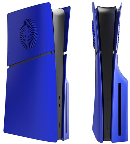Placas de Cubierta Slim Disc Edition con Rejillas de ventilación para Consola PS5 Slim, Paneles de Carcasa para PlayStation 5, Accesorios Delgados, Placa Frontal Protectora de Repuesto (Azul)