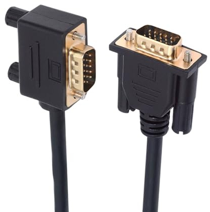 NFHK Cavo di prolunga da VGA RGB maschio a maschio dritto a 90 gradi ad angolo retto 3COAX+6C per monitor proiettore computer