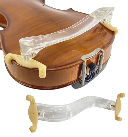 Verstellbare Schulterstütze für Violine mit weicher Schaumstoffpolsterung, transparentes Acryl, Silikonfüße (transparent)