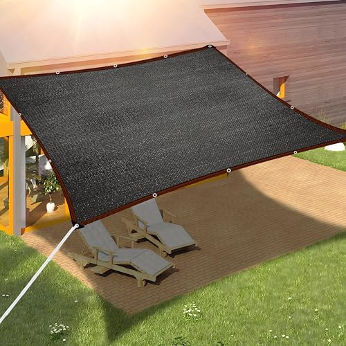 Schattierungsnetz,Schattiernetz mit ösen, 70%-90% Shading Rate UV-Beständiges für Pflanzenschutz Gewächshaus Scheune oder Zwinger，2x1m Schwarz