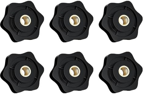 6 Pieces M6 Wing Nuts and Bolts for Plastic and Brass Star Nuts - Machinery, Systems, Furniture, Machine Tools, Fitness