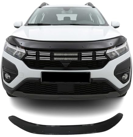 OMAC Protector de insectos para capó compatible con Dacia Jogger 2022-2024 ABS negro