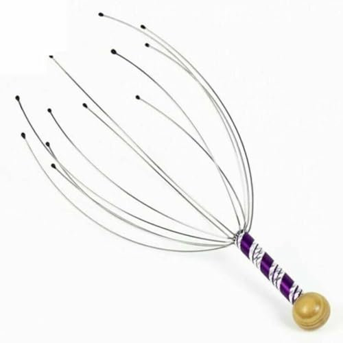 Scalp Massagers, Head Massager Scalp Hair Growth Scratcher for Deep Relaxation, 12 Tickler Octopus Steel Wire Handheld Head Hair Whisk Massager for Body Back Stroke Claw Stress Relax Therapy
