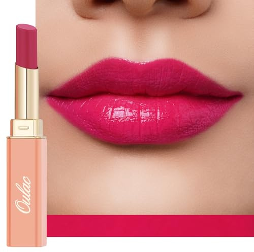 Oulac 2 in1 Lippenstift und Lippenbalsam, Saftiger & Glänzender Lippenpflege Lippenstifte, Geschmeidige Natürliche und Hydratisierte Lippen, Glänzendes Finish für Trockene, Rissige Lippen, Vegan 09