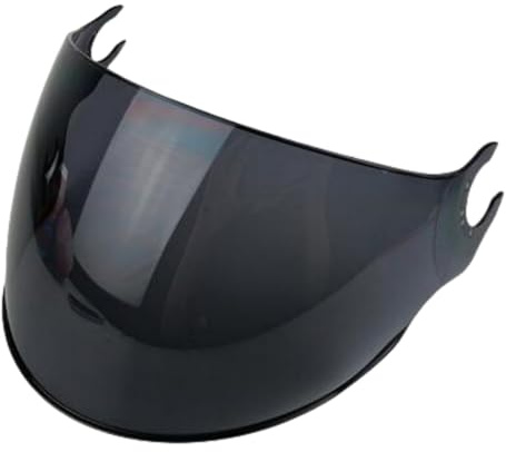 Visiera Casco Moto per OF562,Visiera per Casco,Sostituzione della Visiera della Lente del Casco del Parabrezza del Motociclo per Il Casco Viso Aperto (Nero)
