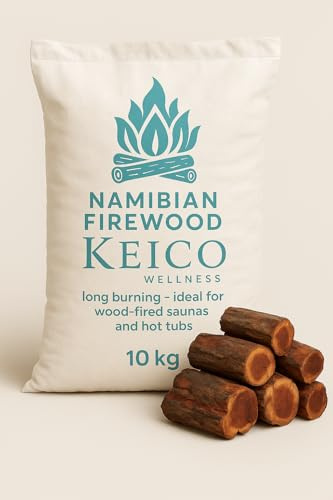 KeiCo 10kg Namibian Hardwood Kiln-Dried Firewood Logs – Dense African Braai Wood for Log Burners, Fire Pits, Chimineas & Pizza Ovens – Low Moisture, High Heat, Long Burn Time