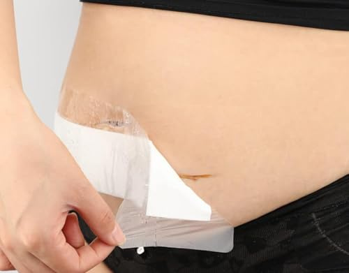 Duschpflaster Wasserfest mit nicht klebendem Pad (20er-Pack), dehnbarer transparenter Klebeverband für Knieersatz, Hautverbandabdeckung zur Tattoo-Nachsorge