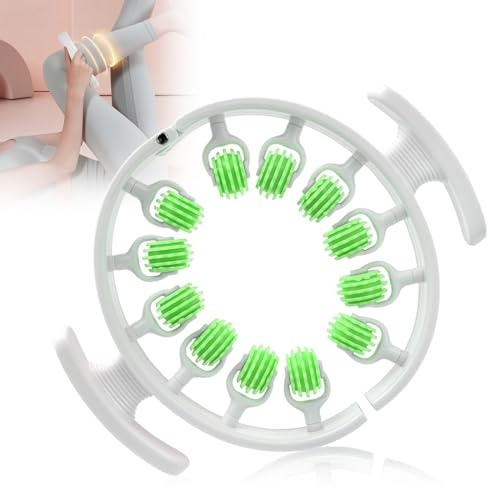 RANJIMA Cellulite Massagegerät, 360°-Abdeckung Anti Cellulite Massagegerät mit 12 Rollen, Manuell Massageroller Roller Anticellulite Massage Geräte für Beine, Glutee, Arme, Oberschenkel & Bauch (Grün)