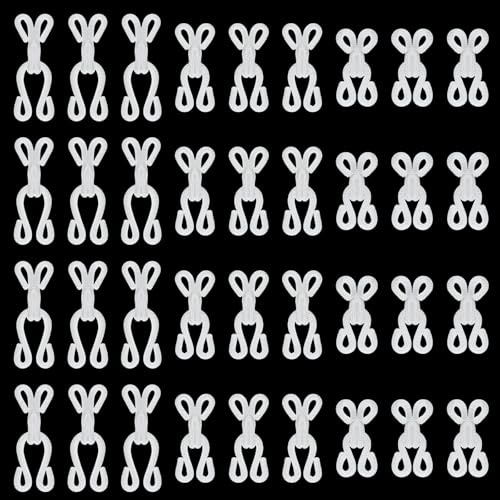 36 Pairs Hook and Eye Sewing, White Sewing Hook Snaps Kit Fabric Fur Hooks Fasteners Press Closures Covered for Crafts DIY Clothing Bra Thick Leather Deep Pile Fabrics Fur Coats Wraps