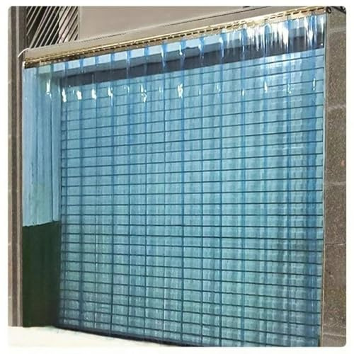 Transparent Streifenvorhang,PVC Lamellenvorhang Streifenvorhang， Lamellen Stallvorhang PVC Lamellenvorhang Winddicht Wasserdicht，für Läden, Supermärkt, Kühlraums(105x200cm/41.34x78.74in)