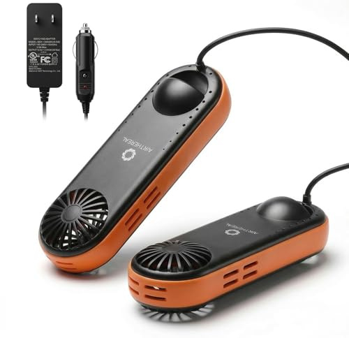 Airthereal SD32 Portable Shoe and Boot Dryer with Integrated Fan and Heater, Ultra Silent and Light Weight, 12V DC & AC Adapter for Travelling, Camping, and Road Trips