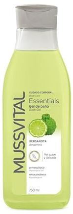 MUSSVITAL Essentials Gel de Baño Bergamota pH 5.5 con Pantenol, 750 ml