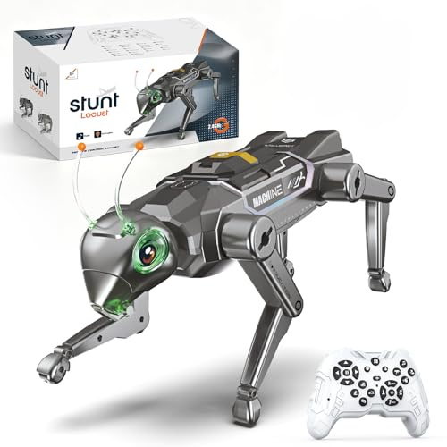 YESHIN Ferngesteuerter Roboterhund für Kinder | Programmierbar, 16 Funktionen, Tanzen, Laufen, Kung Fu, Augen mit grünem Schimmer, Geschenk für Jungen und Mädchen