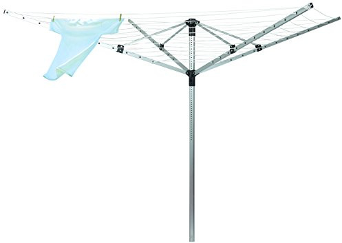 BRILANZ A04213 Große drehbare Wäscheleine, Metall, Silber, 173 x 173 x 187 cm
