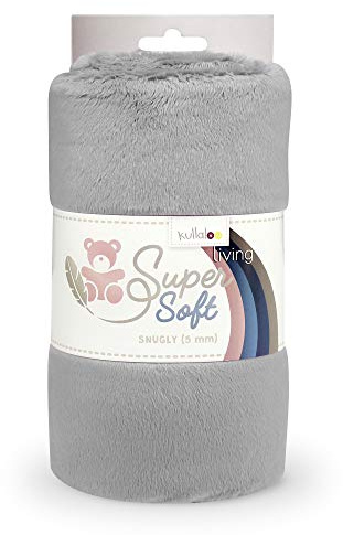 kullaloo Supersoft SNUGLY SB-Pack Plüschstoff, Minky, in verschiedenen Farben (silbergrau)