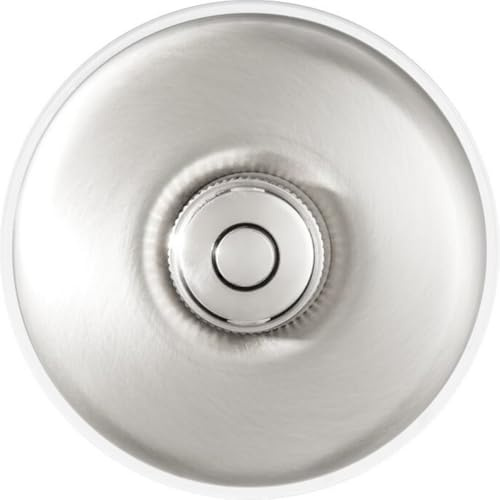 FONTINI - DIMBLER - Bouton Poussoir Carillon Porcelaine Blanche Coque Nickel Satiné Réf. 60310513