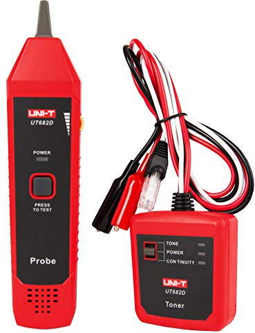 UNI-T UT682/UT682D Network Wire Tester Tracker RJ11 RJ45 Wire Line Finder Lan tester Handheld Cable Testing Tool for Network (UT682D)