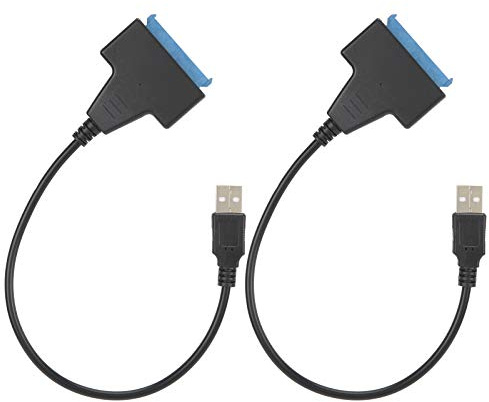 Yctze USB 2.0 vers pour câble SATA, 2Pcs Port USB 2.0 Portable USB 2.0 vers pour câble SATA, 2,5 Pouces pour Disque Dur SATA ou pour SSD vers Le Port de Type USB