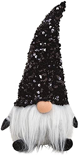 matches21 Wichtel Dekofigur Weihnachtswichtel Figur Weihnachtsdeko Adventsdeko grau schwarz Textil 1 STK 14x29x11 cm
